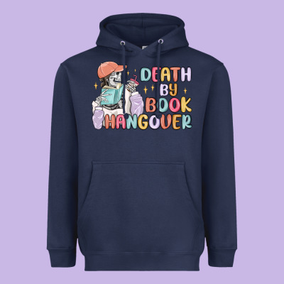 Death By Book Hangover Heavyweight Hoodie Designed By Maliassmallbusiness