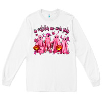 White in october we wear pink ghosts Long Sleeve Tee - AdoDesignShop