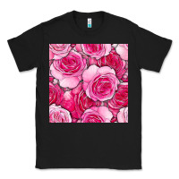 Black valentines day all dress up roses seamless pattern Classic Tee - BundleAndBundleShop