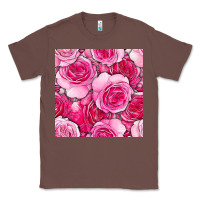 Chestnut valentines day all dress up roses seamless pattern Classic Tee - BundleAndBundleShop