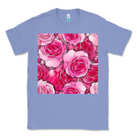 Colony Blue valentines day all dress up roses seamless pattern Classic Tee - BundleAndBundleShop