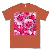 Copper valentines day all dress up roses seamless pattern Classic Tee - BundleAndBundleShop