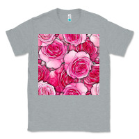 Heather Grey valentines day all dress up roses seamless pattern Classic Tee - BundleAndBundleShop