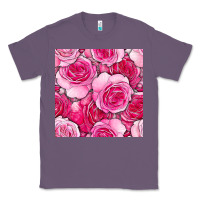 Lavender valentines day all dress up roses seamless pattern Classic Tee - BundleAndBundleShop