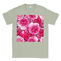 Matcha valentines day all dress up roses seamless pattern Classic Tee - BundleAndBundleShop