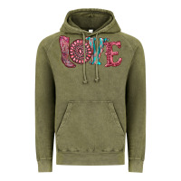 Vintage Olive valentine's day love with boots and gemstone Vintage Hoodie - RanaPortraitStore