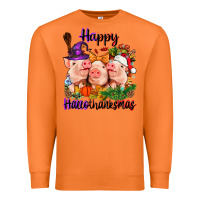 Carrot Happy Hallothanksmas Pigs Premium Sweatshirt - NancyCooperArtShop