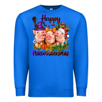 True Royal Happy Hallothanksmas Pigs Premium Sweatshirt - NancyCooperArtShop