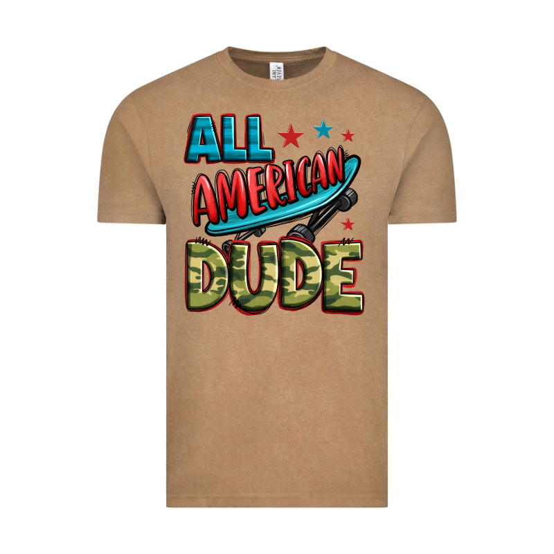 All American Dude Vintage Tee by Zillion Design Studio | Teevron