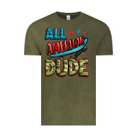 Vintage Olive all american dude Vintage Tee - Zillion Design Studio