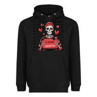 Black i steal hearts skeleton valentine's day Heavyweight Hoodie - MaliasSmallBusiness