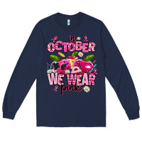 Navy in october we wear pink teachers Long Sleeve Tee - AdoDesignShop