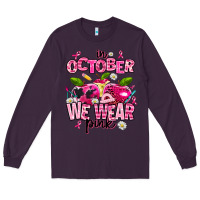Plum in october we wear pink teachers Long Sleeve Tee - AdoDesignShop