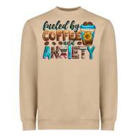 Mushroom fueled by coffee and anxiety Heavyweight Sweatshirt - Zillion Design Studio