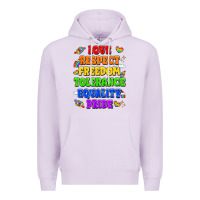 Lilac love respect freedom tolerance equality pride Premium Hoodie - LillyAllenDesigns