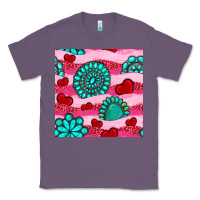 Lavender valentines day turquoise gemstone  and hearts Classic Tee - BundleAndBundleShop