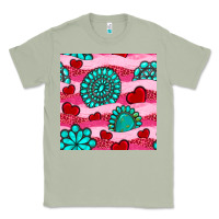 Matcha valentines day turquoise gemstone  and hearts Classic Tee - BundleAndBundleShop