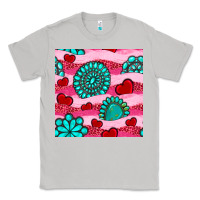 Moon Dust valentines day turquoise gemstone  and hearts Classic Tee - BundleAndBundleShop
