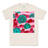 Natural valentines day turquoise gemstone  and hearts Classic Tee - BundleAndBundleShop