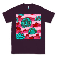 Plum valentines day turquoise gemstone  and hearts Classic Tee - BundleAndBundleShop