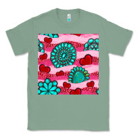 Sage valentines day turquoise gemstone  and hearts Classic Tee - BundleAndBundleShop