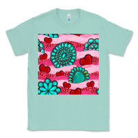 Seafoam valentines day turquoise gemstone  and hearts Classic Tee - BundleAndBundleShop