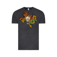 Vintage Black bull skull texas map western Vintage Tee - BarkalooDesign