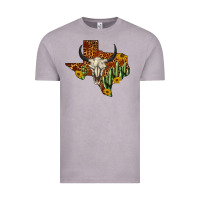 Vintage Zinc bull skull texas map western Vintage Tee - BarkalooDesign