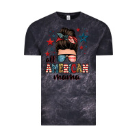Cloud Black all american mama messy bun Vintage Tee - Zillion Design Studio