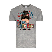 Cloud Rock all american mama messy bun Vintage Tee - Zillion Design Studio