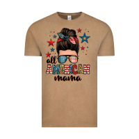 Vintage Coffee all american mama messy bun Vintage Tee - Zillion Design Studio