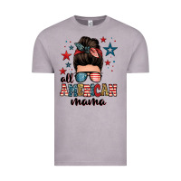 Vintage Zinc all american mama messy bun Vintage Tee - Zillion Design Studio