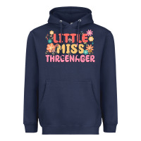 Navy little miss threenager Heavyweight Hoodie - MaliasSmallBusiness