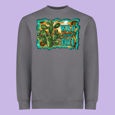 Wild And Free Cactus Heavyweight Sweatshirt Designed By Ranaportraitstore