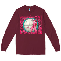Burgundy pink out breast cancer volleyballs Long Sleeve Tee - AdoDesignShop
