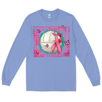 Colony Blue pink out breast cancer volleyballs Long Sleeve Tee - AdoDesignShop