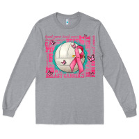 Heather Grey pink out breast cancer volleyballs Long Sleeve Tee - AdoDesignShop