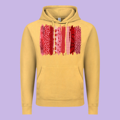 Valentine's Day Brushstroke Vintage Hoodie Designed By Ranaportraitstore