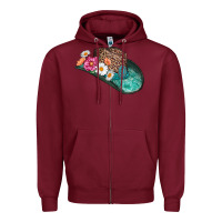 Burgundy cowboy hat Zipper Hoodie - AdoDesignShop