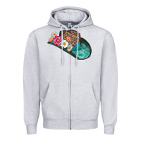 Heather Grey cowboy hat Zipper Hoodie - AdoDesignShop
