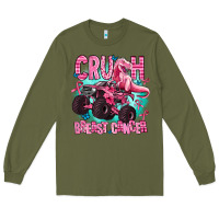 Army Green crush breast cancer Long Sleeve Tee - AdoDesignShop