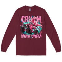 Burgundy crush breast cancer Long Sleeve Tee - AdoDesignShop