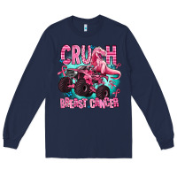 Navy crush breast cancer Long Sleeve Tee - AdoDesignShop