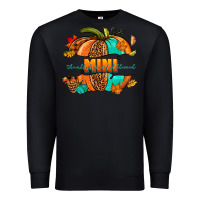 Black Thankful grateful blessed mini pumpkin Premium Sweatshirt - NancyCooperArtShop