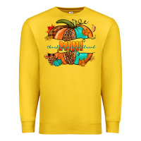 Lemon Thankful grateful blessed mini pumpkin Premium Sweatshirt - NancyCooperArtShop