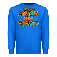 True Royal Thankful grateful blessed mini pumpkin Premium Sweatshirt - NancyCooperArtShop