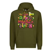 Army Green chip dippin' margarita sippin' Premium Hoodie - LillyAllenDesigns