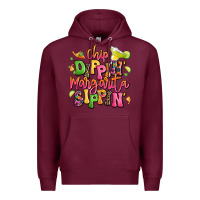 Burgundy chip dippin' margarita sippin' Premium Hoodie - LillyAllenDesigns