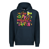 Navy chip dippin' margarita sippin' Premium Hoodie - LillyAllenDesigns
