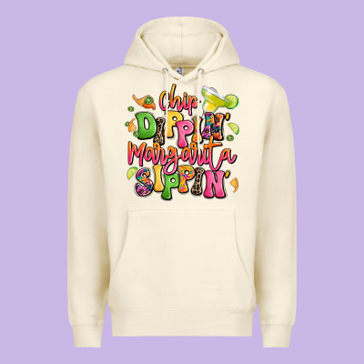 Chip Dippin' Margarita Sippin' Premium Hoodie Designed By Lillyallendesigns